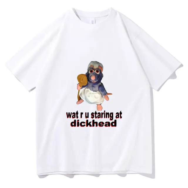 I Dont Want To Cook Anymore Tshirt I Dont Want To Die T Shirt Cute Mouse T-shirt Men Women Harajuku Creativity Short Sleeve Tee B2026E