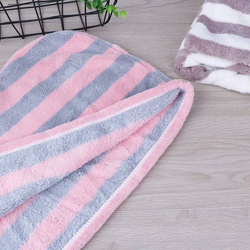 1 Pcs Mrosaa Magic Microfiber Bathing Quick Dry Hair Cap Turban Wrap Towel Hat Bathroom Cute Long Hair Hair-drying Shower Caps