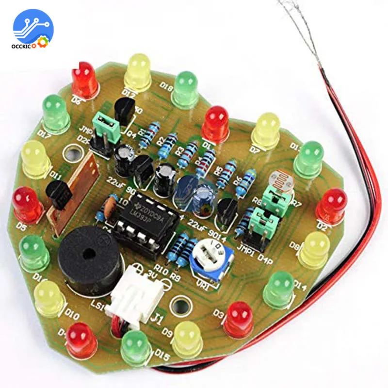 3 V-5 V Регулируемый Питание печатной платы цикл лампа люкс макет светодиодный электронный производство Наборы в форме сердца на Рождество