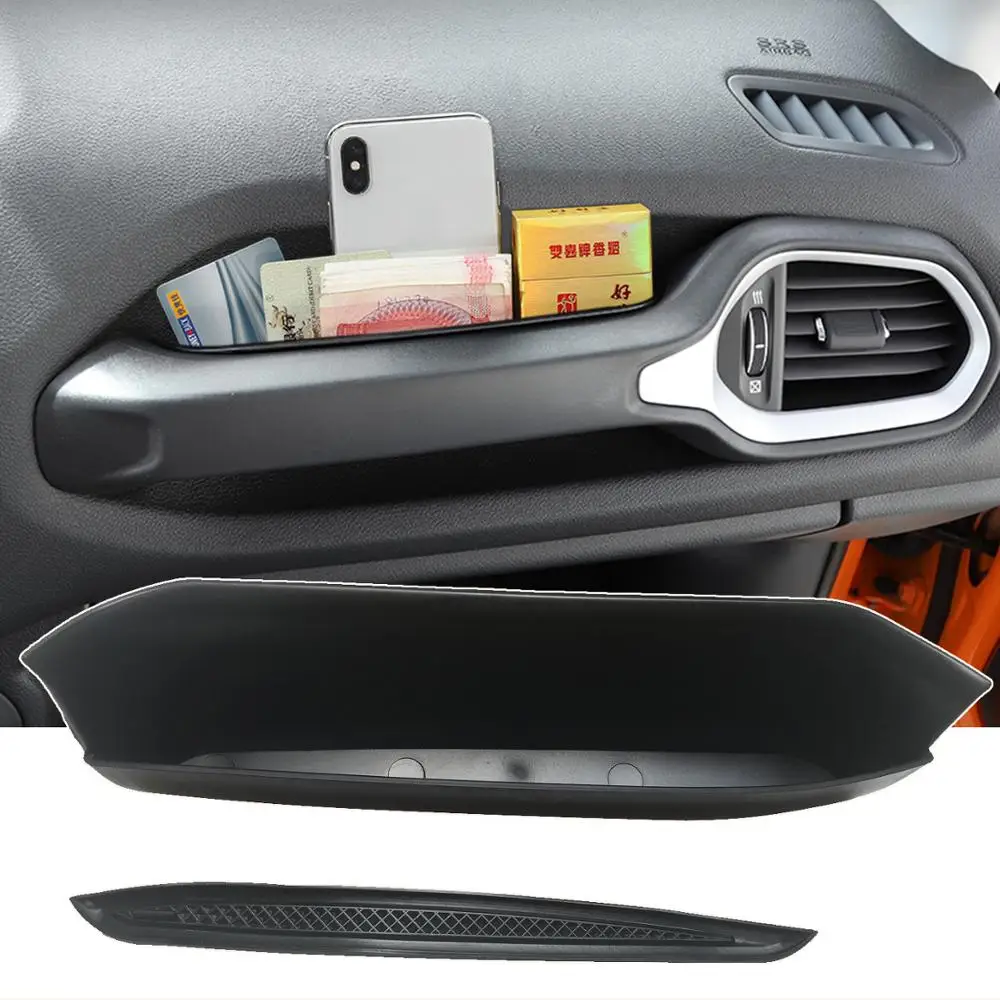 for Jeep Renegade 2015 2016 2017 2018 2019 2020 2021 2022 2023 Car  Passenger Tray Organizer Grab Handle Storage Box Accessories