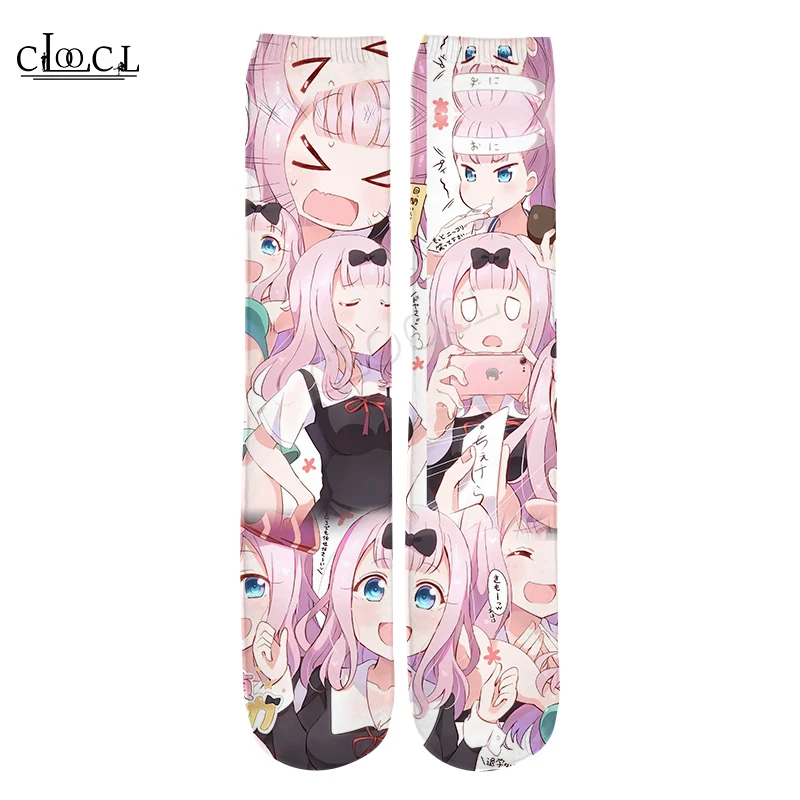 

CLOOCL Anime Kaguya Sama Love Is War 2021 New 3D Printed Newest Cute Cotton Straight for Men Women Harajuku Korean Socks