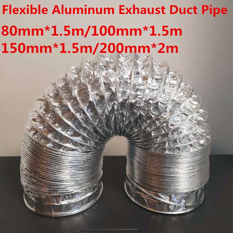 tuyau en aluminium 3 m. tuyau de ventilation tuyau flexible Tuyau flexible en aluminium DN 150 mm 