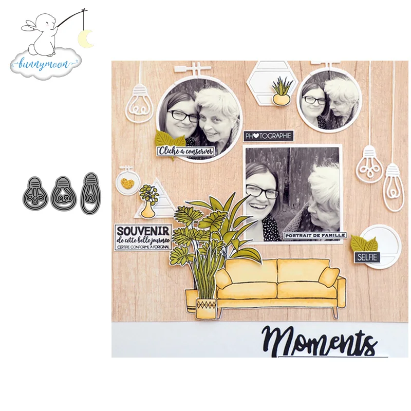 

CH Three light bulb Metal Cutting Dies Stencils for DIY Scrapbooking/photo Album stamps Decorative Embossing DIY Paper