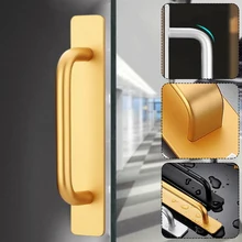 Punch-free Aluminum Alloy Handle Closet Door TV Cabinet Refrigerator Door Balcony Window Sliding Door 3m Self-adhesive Handle