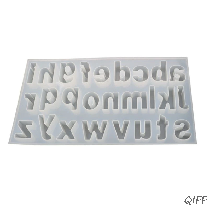 Creative DIY Crystal Epoxy Mold Lowercase Letter Molds Jewelry Making Mould