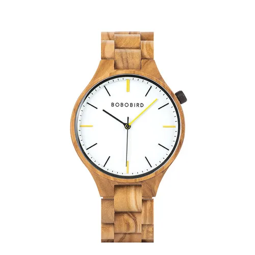 S-V27-3 BOBOBIRD montre homme часы мужские деревянные часы наручные часы с подарочной деревянной коробкой Прямая поставка V-S27 - Цвет: S-V27-3