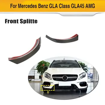 

Carbon Fiber Front Bumper Lip Spoiler Splitters For Mercedes-Benz GLA Class Sport GLA45 AMG 2017 - 2019 Front Splitters