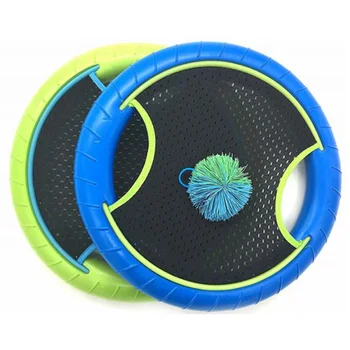 

Trampoline Super Disc F Risbee Bounce Game with Rubber Band Bouncy Ball (2 Rackets and 1 Ball)
