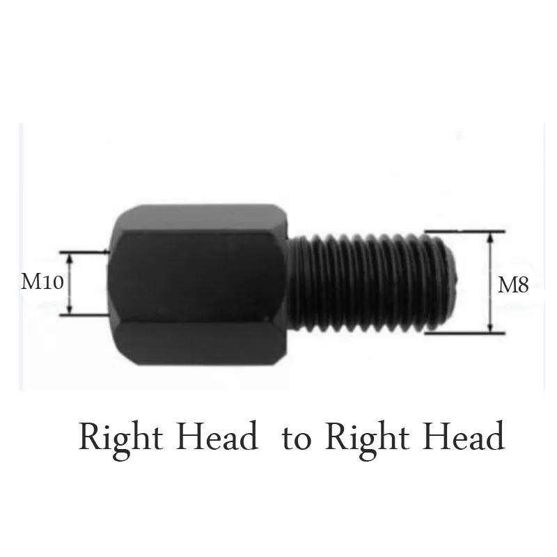 Двигатель скутер мотоцикл зеркало адаптер M10 M8 10 мм 8 мм правая левая рука резьба изменение винт черный/серебристый - Цвет: Black Type 3