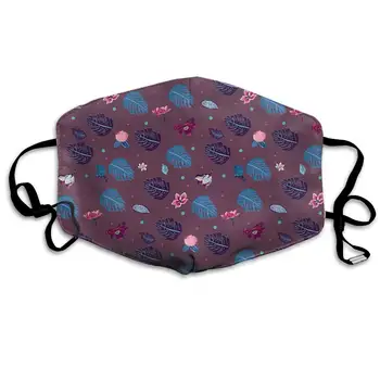 

Pink Flowers And Roses Washable Reusable Mask, Cotton Anti Dust Half Face Mouth Mask For Kids Teens Men Women With Adjustable