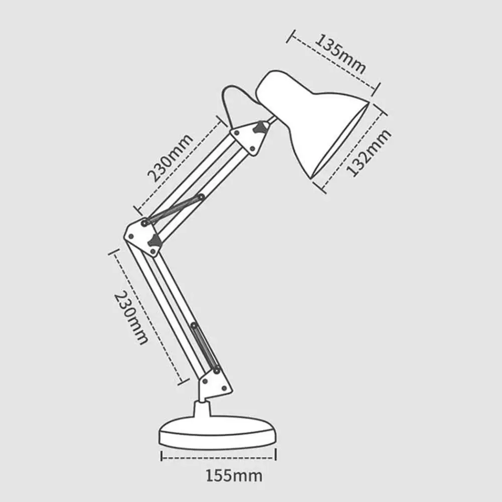 Светодиодный настольный светильник Swing Arm 4 Вт 44 дюйма сенсорный датчик плавная