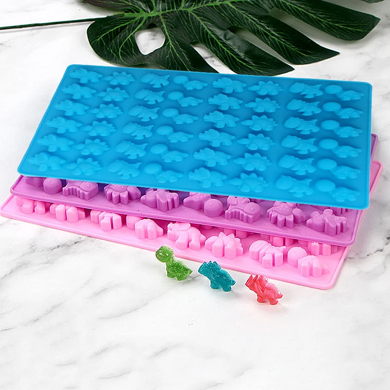 

48 Even Silicone Cute Dinosaur Gummy Chocolate Mold Cake Molds Candy Fondant Mould Ice Cube Tray Cake Decorating Baking Tools