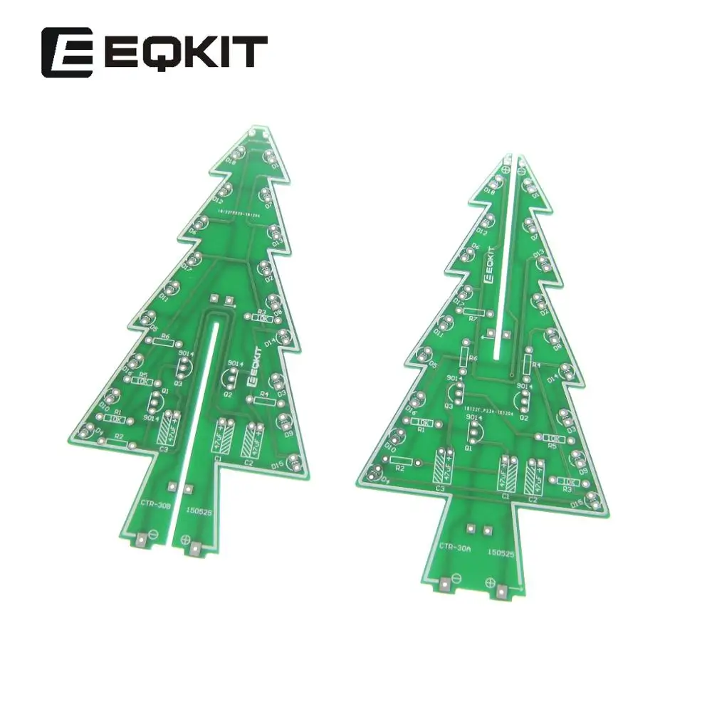 EQKIT вспышка Рождественская елка костюм/DIY Рождественская елка комплект/красочная вспышка Рождественская елка компонент пакет/Рождественский подарок "сделай сам"/