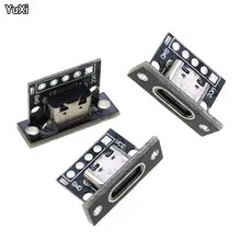 

YUXI 1PCS TYPE-C Female Double-sided Positive and Negative Plug-in Test Board USB3.1 With PCB Board Connector Data Charging Port