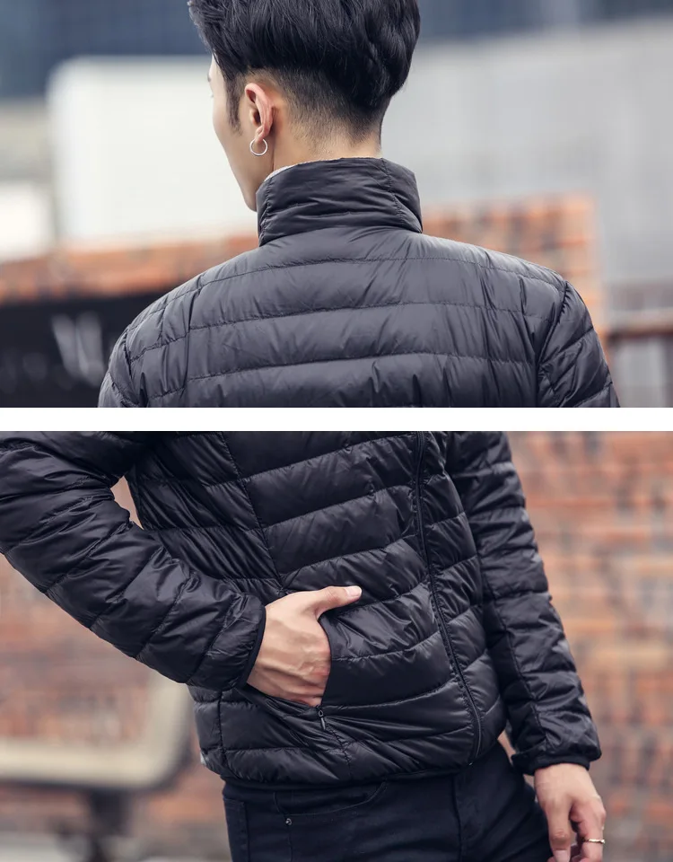 Размера плюс 3XL 4XL 5XL 6XL зимние пальто куртки осенние мужские Ультра светильник пуховые куртки светильник пуховая парка для мужчин пальто