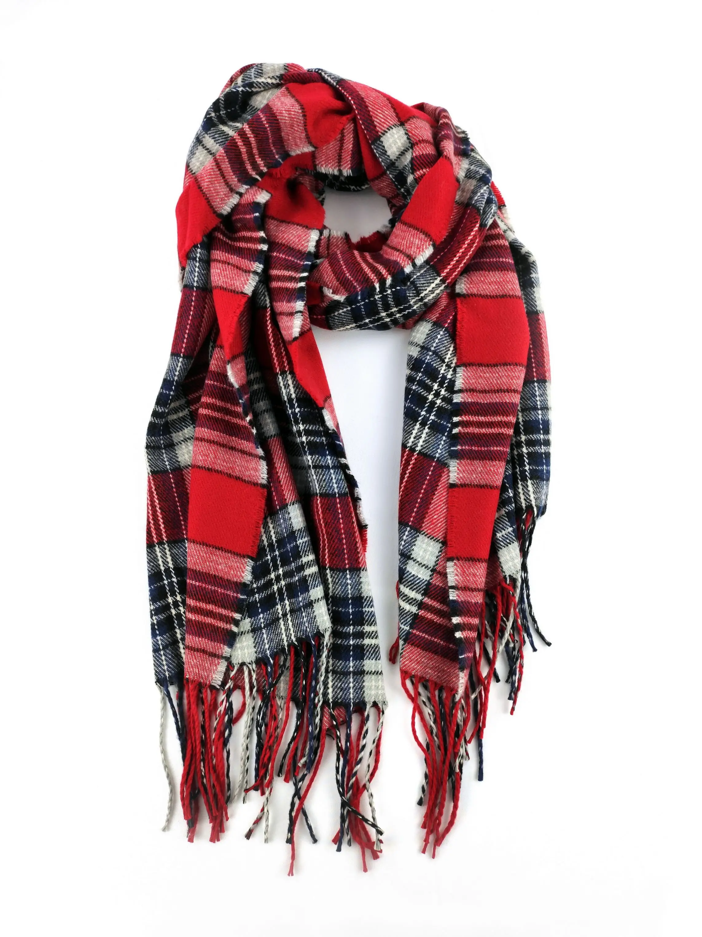 mens snood scarf 2021 Luxury Brand Men's Winter Plaid Scarf Warm Women Cashmere Shawls Scarves Casual Tassel Scarfs Man Business mens blanket scarf