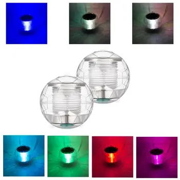 

7 Color Solar Powered lamps Panel Self-Recharging Floating LED Ball for Garden