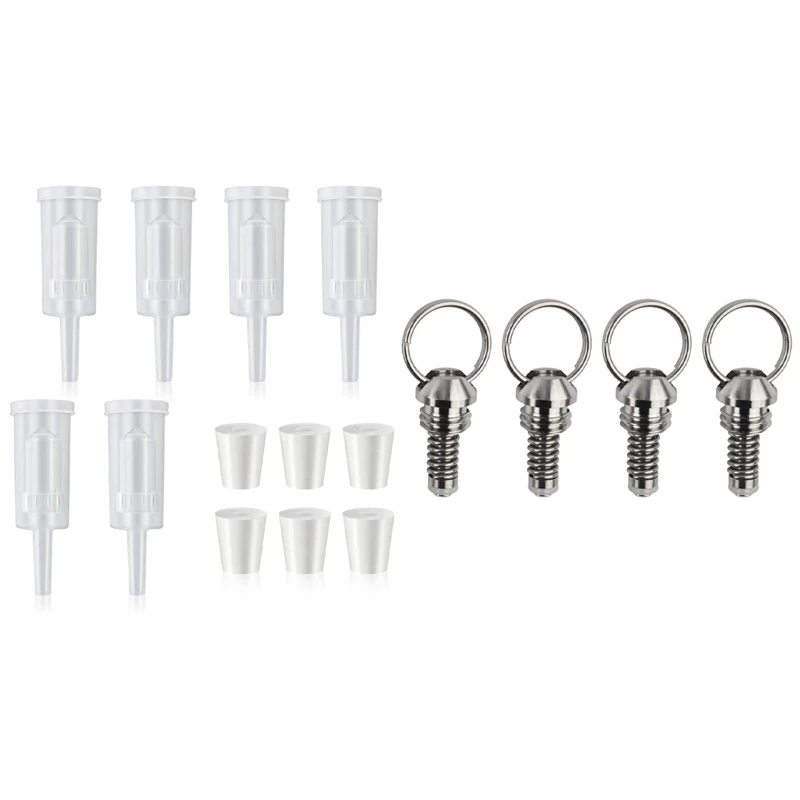 1 Set Fermentation Airlock,carboy Bung Twin Bubble Airlock & 4 Pcs Beer