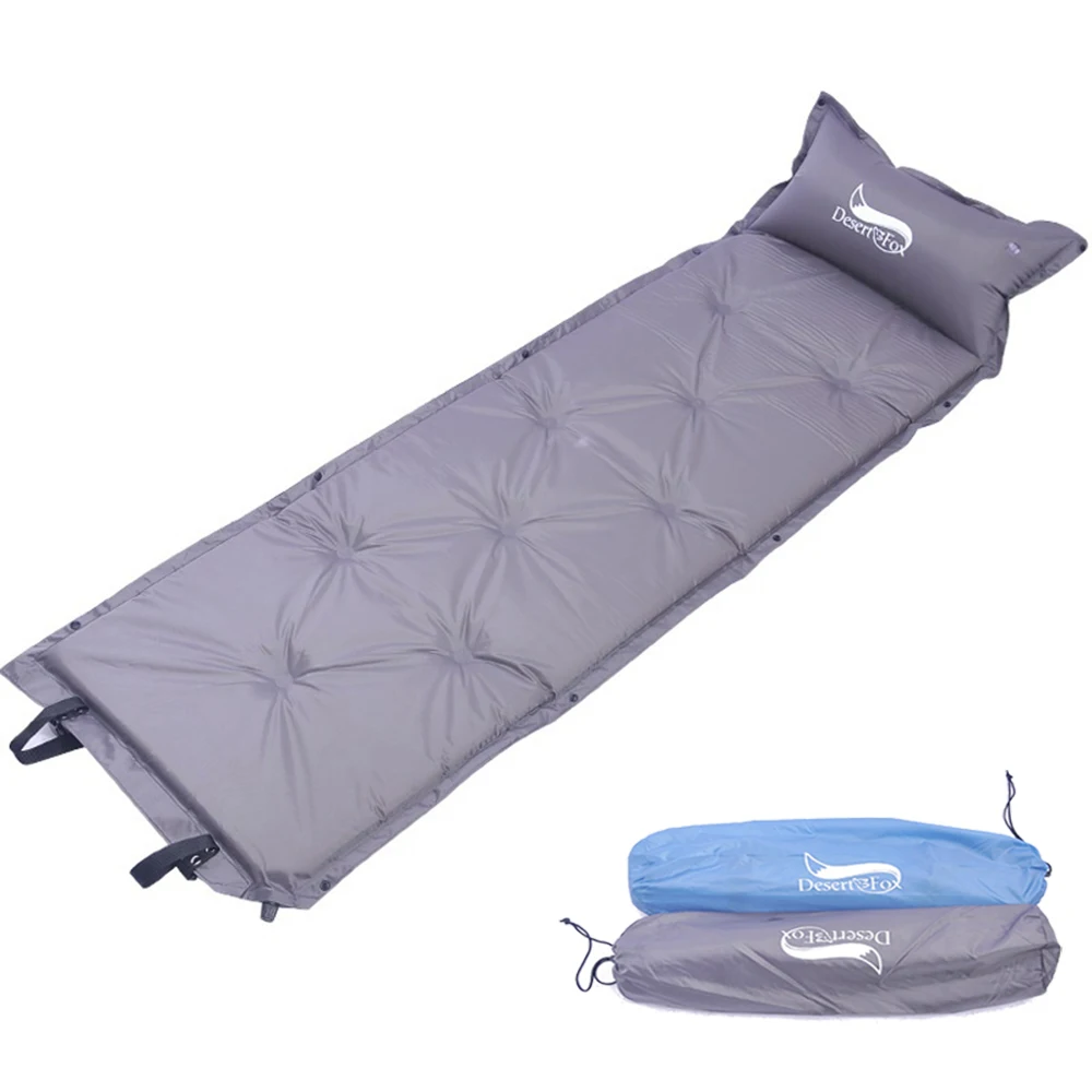 Self Inflating Mat Outdoor Tent Sleeping Pad Hiking Camping Pillow Air Mattress 