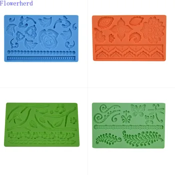 

New Cake Decorating Tools Flowers Leaves Heart Embossed Fondant Mold Silicone Cake Mold Soap Mold Pastry Tools Chocolate Mold