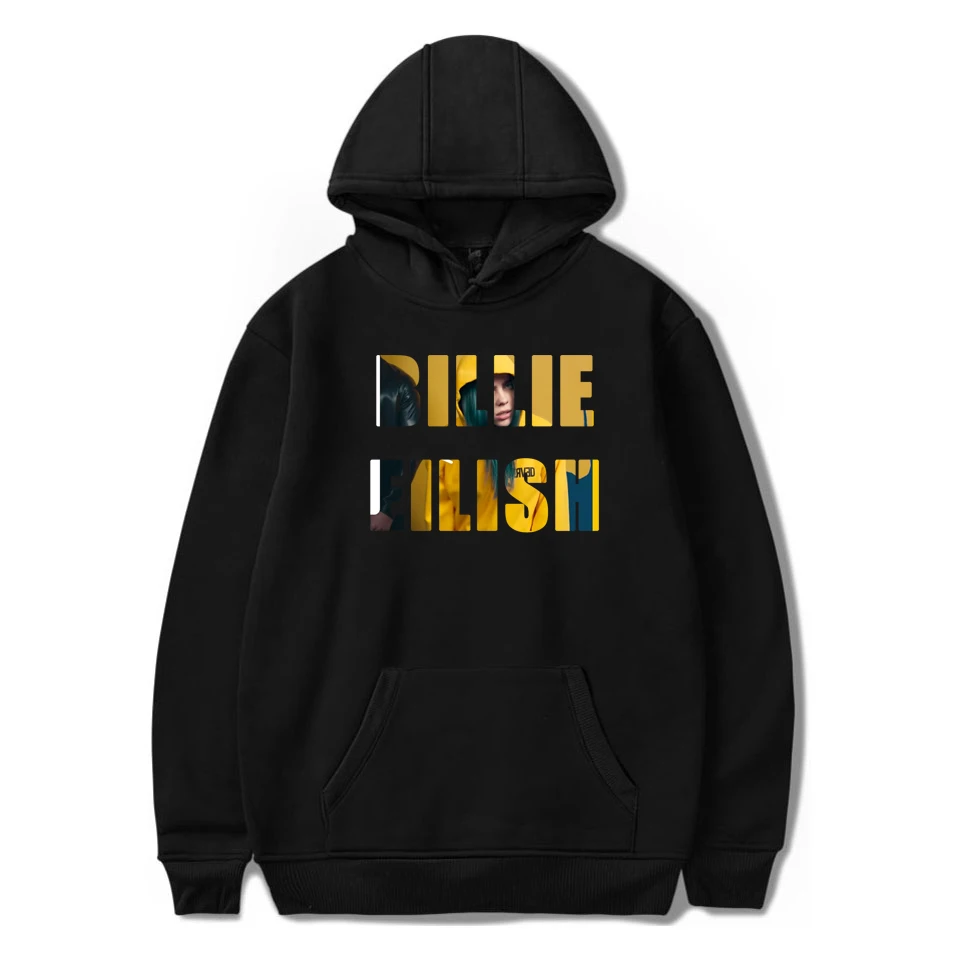 Уличная одежда Billie Eilish, худи для мужчин/женщин, черная толстовка с капюшоном для пары Billie Eilish, толстовка, простая, сохраняющая тепло, Женская/мужская толстовка с капюшоном, одежда