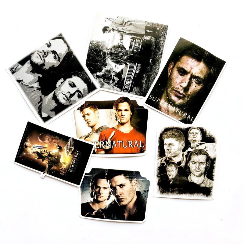 50Pcs/Lot SUPERNATURAL TV Movie Handsome Waterproof Sticker For Fans Luggage Skateboard Phone On Laptop Moto Bicycle Wall Guitar