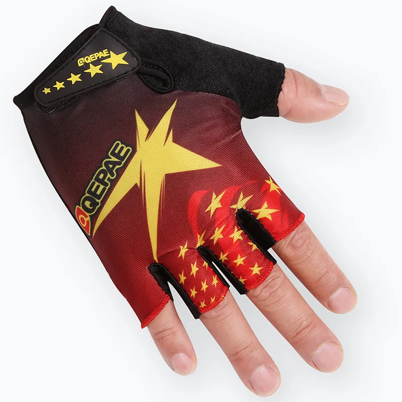 

Customizable qepae Odd Pearl Summer Men And Women Cycling Gloves Fitness Anti-slip Barbell Half Finger Short Finger Customizable
