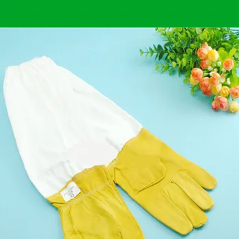 

Beekeeping gloves Protective Sleeves Ventilated Professional sheepskin and canvas Anti Bee for Apiculture beekeeping gloves