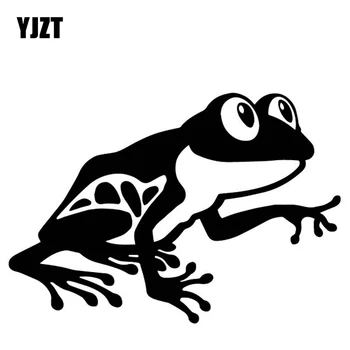 

YJZT 15.3CM*10.7CM Frog Vinyl Decal Creative Pattern Car Door Car Stickers Decorate Black/Silver C4-2353