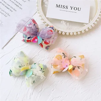 

6.5*4.5cm 5pcs/lot padded bowknot flower for DIY handmade Hair clip accessories patches without clip on the backside