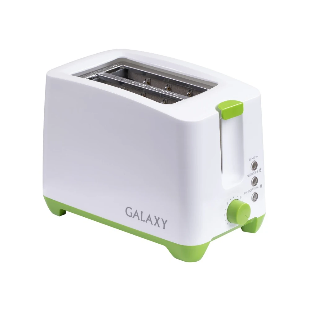 Тостер Galaxy GL2907 White-Green | Бытовая техника