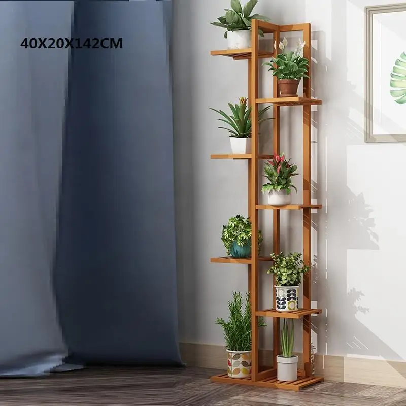 Stojaki Na Kwiaty Varanda Etagere Pour Plante Wood Flores Estante Para Plantas стойка для балкона Dekoration Цветочная полка для растений - Цвет: Version M