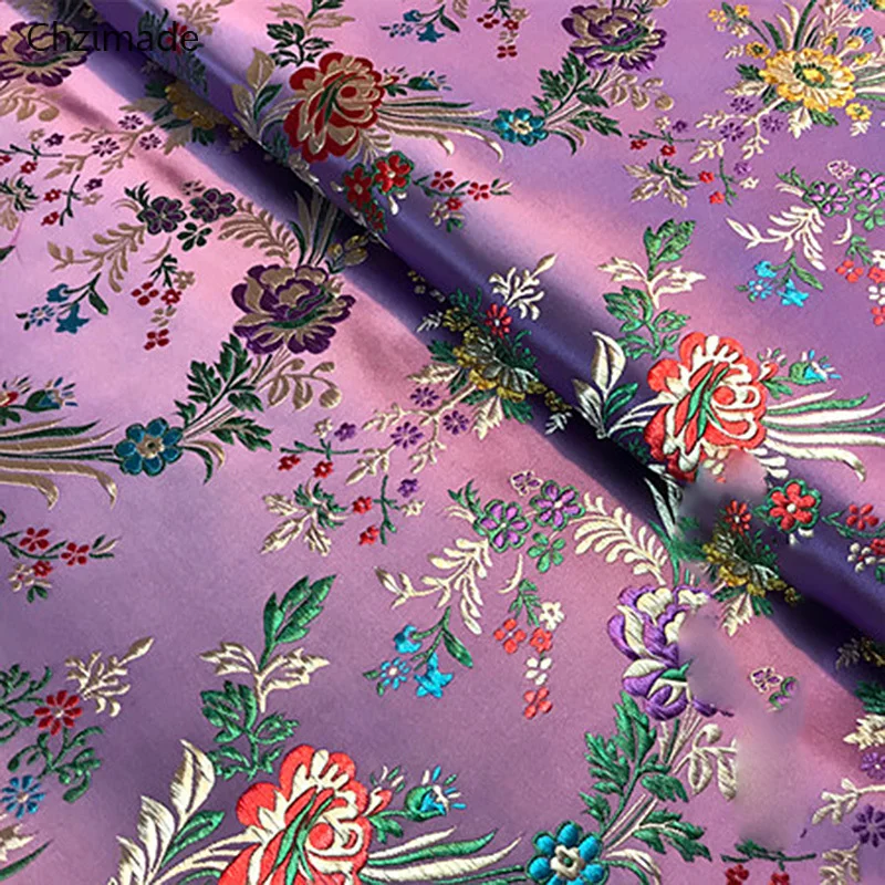 Lychee Life 75x50 см Винтажные Цветы атласная ткань имитирует шелковая парчовая ткань, дамасский жаккард Аксессуары для одежды - Цвет: 9