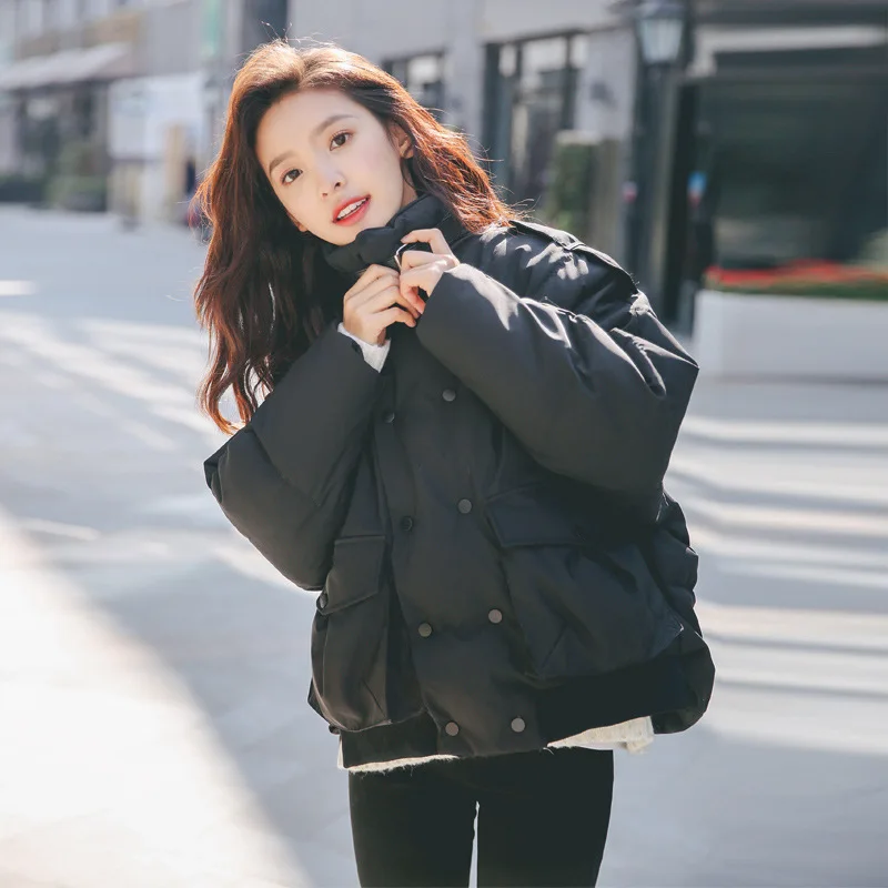 Abrigos Mujer Invierno женские пальто, зимнее корейское Женское пальто размера плюс, Женская куртка, пуховик черного цвета