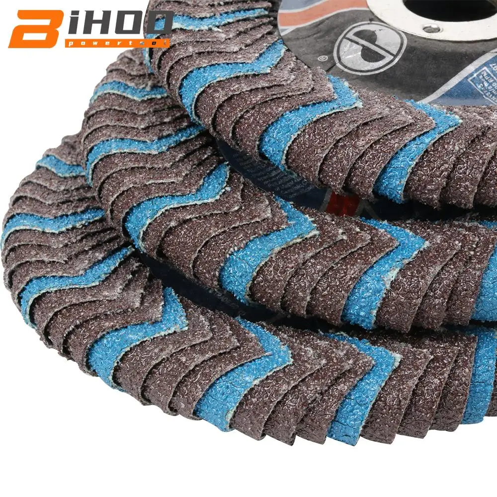 125/100mm Hole 16mm  Sanding Flap Whee Grinding Sanding Discs For Metal Rust Removal Wood Polishing Cast Cleaning Abrasive Tools