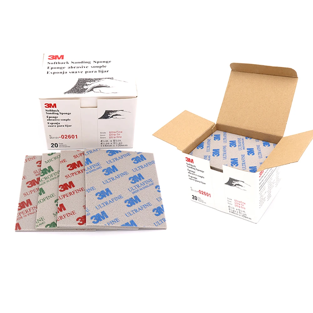 4-1/2--x-5-1/2-Sandpaper Polishing Grinding Foam-Pads Abrasive for 3M Softback Microfine