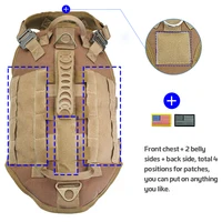 Tactical Dog Harness Military No Pull Pet Harness Vest For Medium Large Dogs Training Hiking Molle Dog Harness With Pouches 2