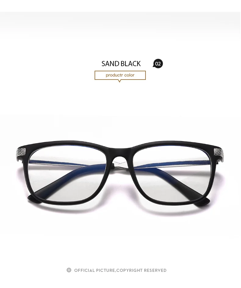 New fashion box retro flat mirror classic unisex myopia frame glasses art ultra light leisure no degree reading glasses women