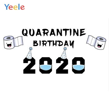 

Quarantine Baby Birthday 2020 Backdrop Photography Paper Mask Custom Photographic Background For Photo Studio Vinyl Photophone