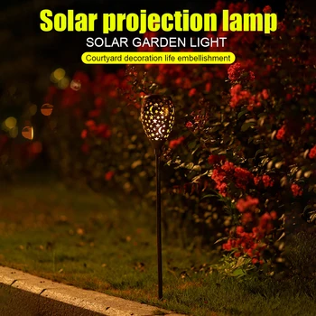 

Outdoor Garden Led Modern Iron Crafts Landscape Yard Pathway Solar Lights Lawn Walkway Easy Install IP44 Waterproof Patio