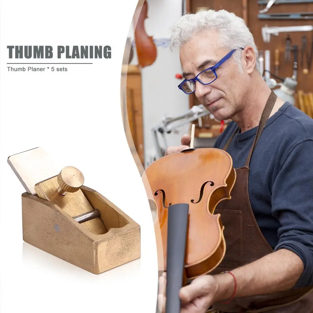

5pcs/set Thumb Planes Steel Wear-resistant Delicate Mini Pocket Woodworking Thumb Planes for Violin Making Tool Parts