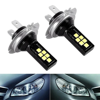 

2pcs Automotive LED High Power Fog Light 12SMD Highlight 3030 H7 Interface White Light
