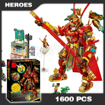

1600pcs Journey to the West MonkeyKid Monkey King Warrior Mech Robots 82220 Model Building Block Toy Brick Compatible with Lago
