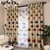 TONGDI Children Blackout Curtains Kawaii Lovely Cartoon Car Printing Decoration For French Window Home Parlou Bedroom LivingRoom 1