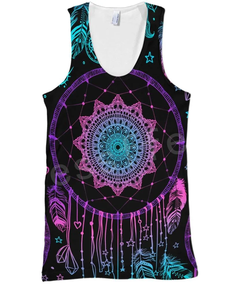 Tank top Tessffel индийский родной культуры Harajuku Повседневное красочные костюмы, бегом, забавные 3DfullPrint с жилетом в стиле унисекс/майка Для мужчин Для женщин s7 - Цвет: Tank top