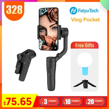 

Gimbal Smartphone Feiyutech Vlog Pocket 3-Axis Handheld Stabilizer for gopro hero 6 7 Pk Snoppa Atom DJI Osmo mobile 3