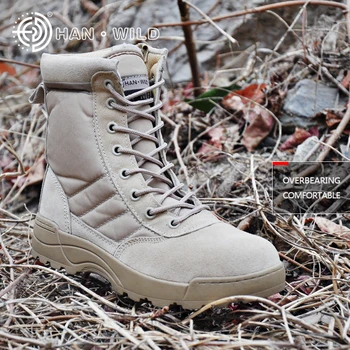 

HAN WILD Outdoor Tactical Sport Men's Shoes Hiking Shoes Camping Male Outdoor Winter Hunting Boots Mountain Shoes Men Army Boot
