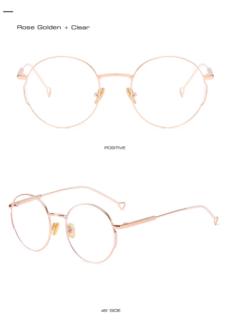 SHAUNA ретро классические круглые женские и мужские очки винтажные Модные металлические оправы прозрачные линзы