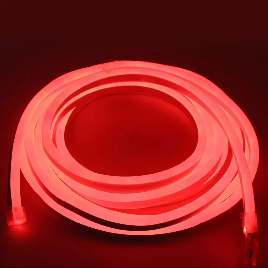 220v Светодиодные ленты 2835 100M разноцветные неоновые Водонепроницаемый Светодиодные ленты Светодиодные лампы 5 м 20 100 Водонепроницаемый 220V неоновая лампа наружного освещения - Испускаемый цвет: Red