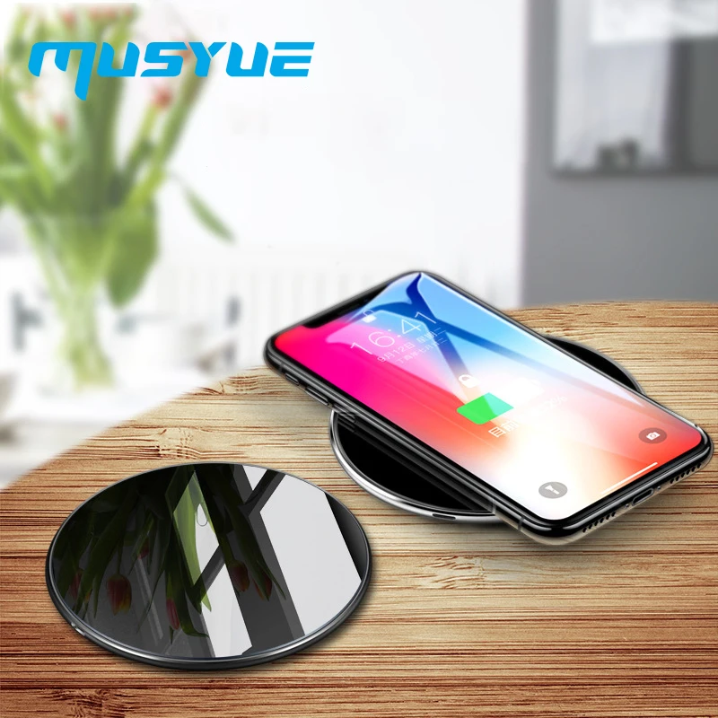 

Musyue 15W QI Wireless Charger For Samsung Note 10 iPhone XR Xs Xiaomi Huawei Wireless Charging 15w Fast Charging Phone Charger